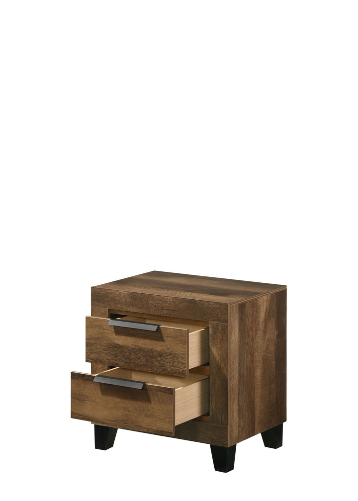 ACME Morales Nightstand, Rustic Oak Finish 28593