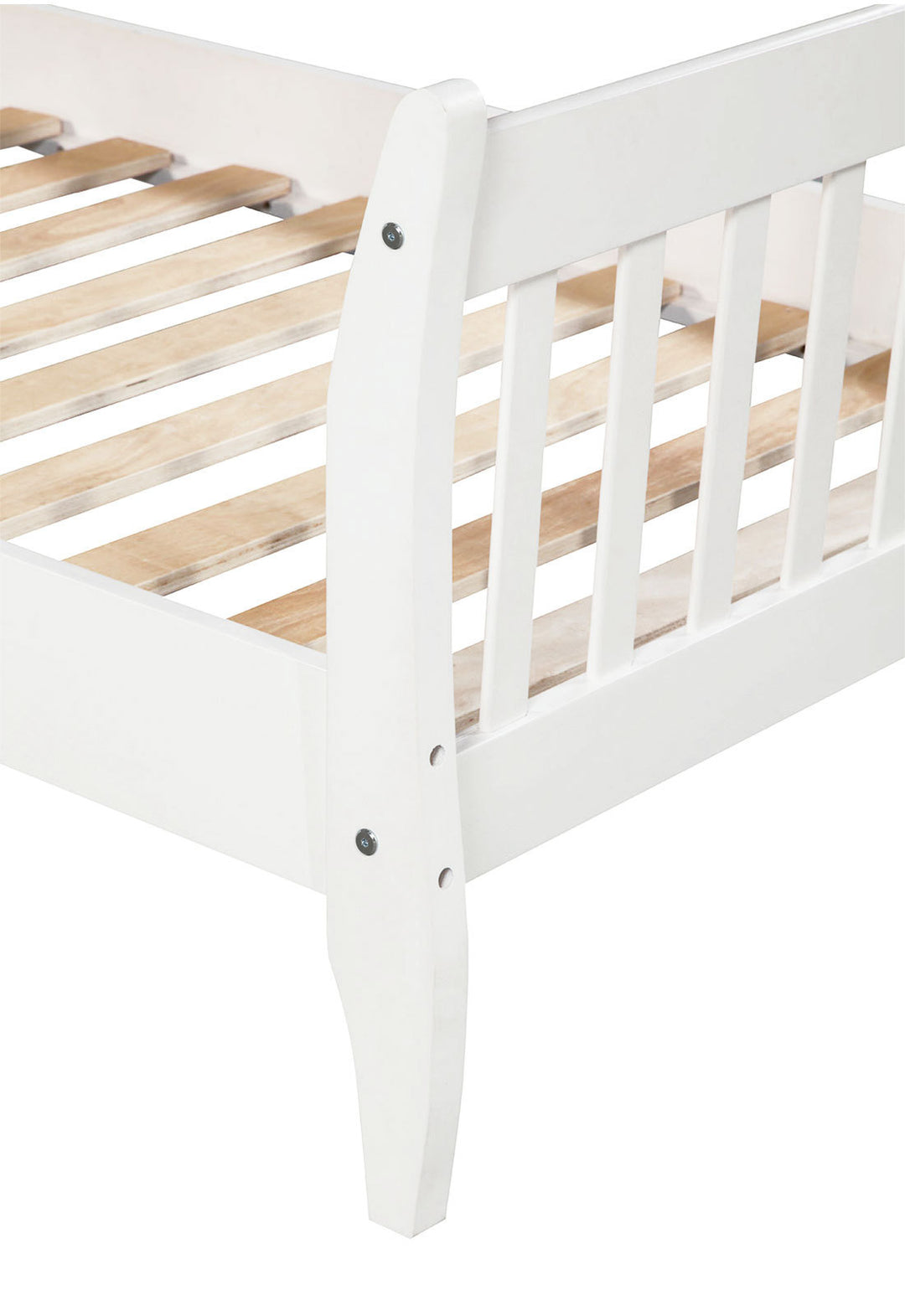 TOPMAX Platform Bed Frame Mattress Foundation with Wood Slat Support, Twin (White)