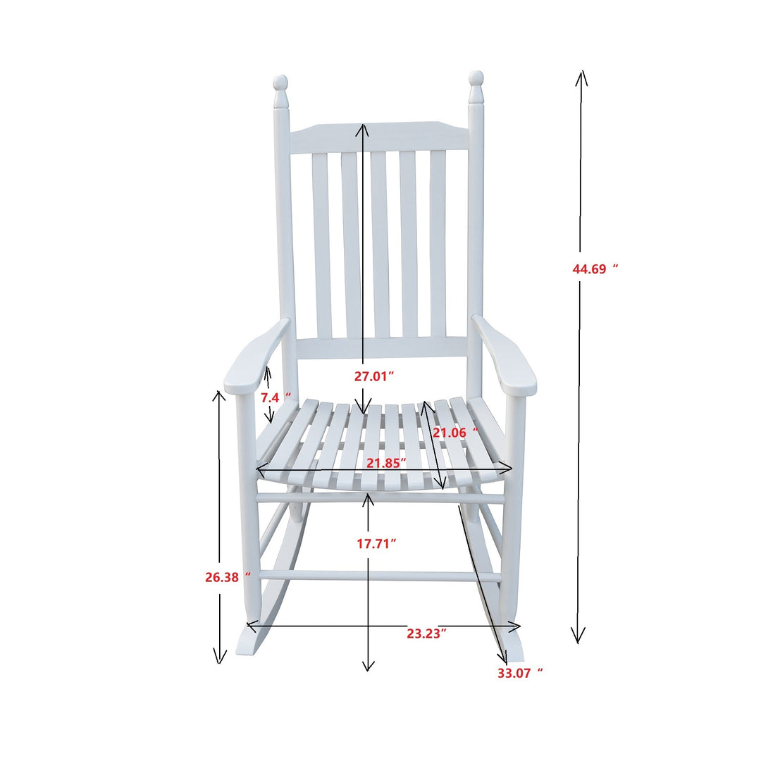 wooden porch rocker chair  WHITE