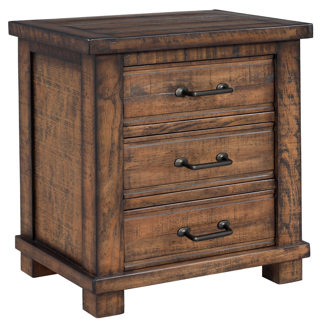 Rustic Three Drawer Reclaimed Solid Wood Framhouse Nightstand (old sku:WF298401AAD)