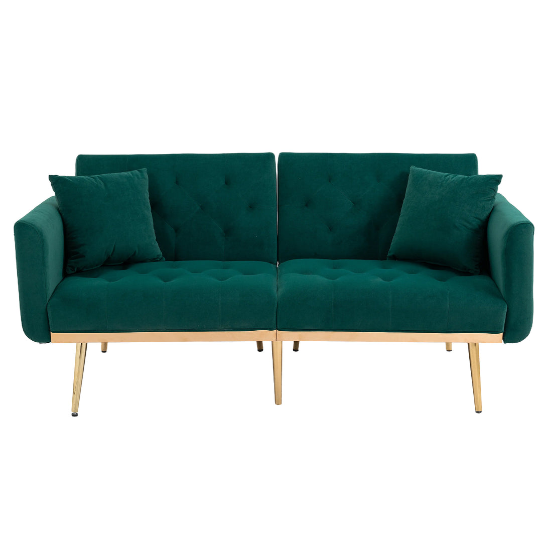 COOLMORE  Velvet  Sofa , Accent sofa .loveseat sofa with metal  feet