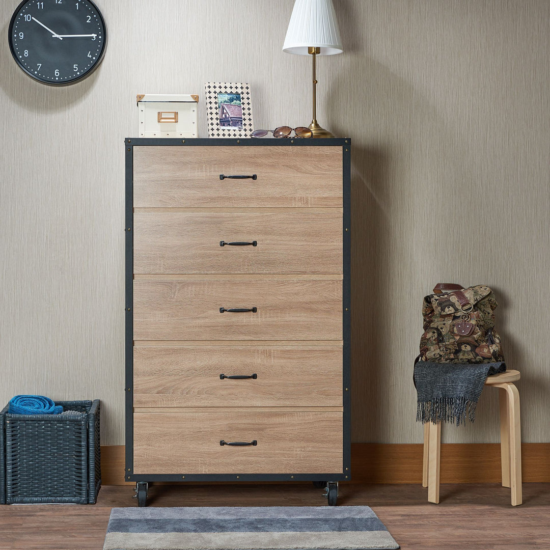 ACME Bemis Chest in Weathered Light Oak 97274