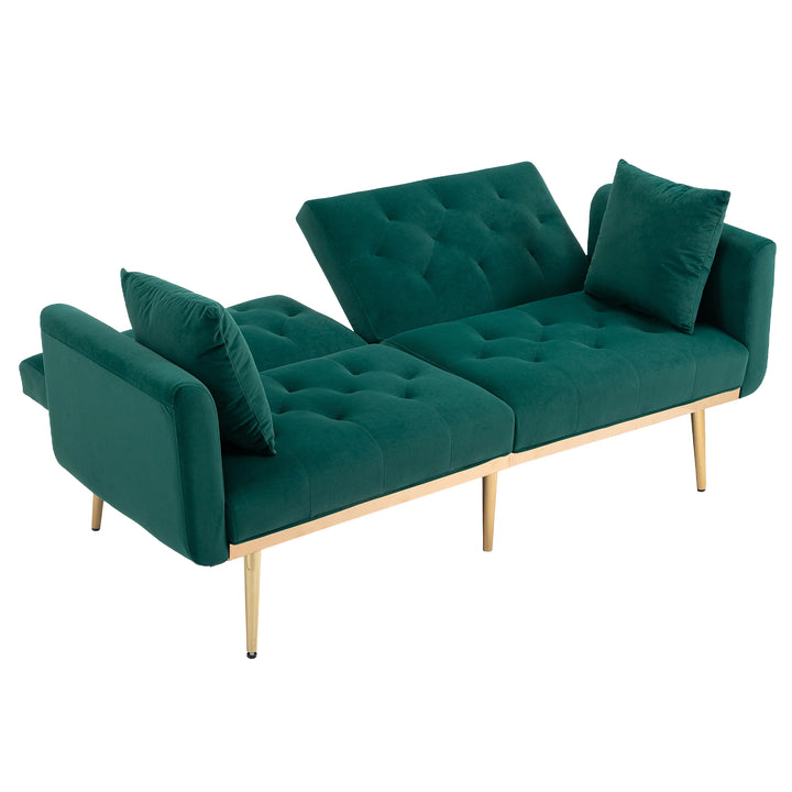 COOLMORE  Velvet  Sofa , Accent sofa .loveseat sofa with metal  feet