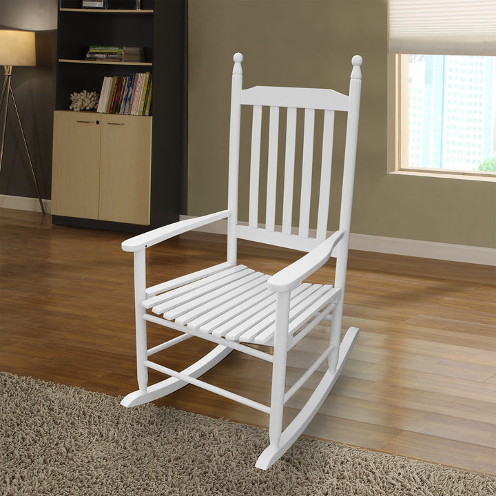 wooden porch rocker chair  WHITE