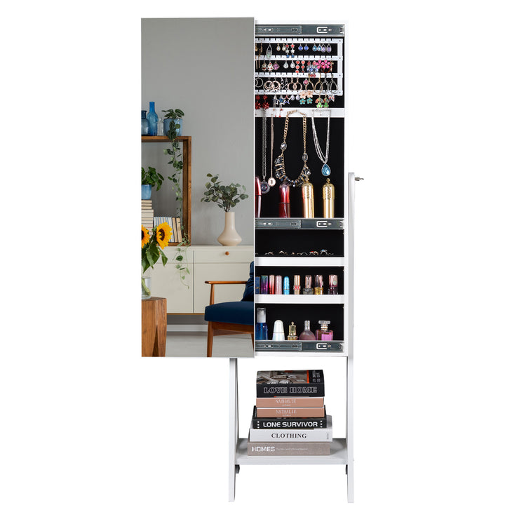 Full Mirror  Simple Jewelry Storage Mirror Cabinet