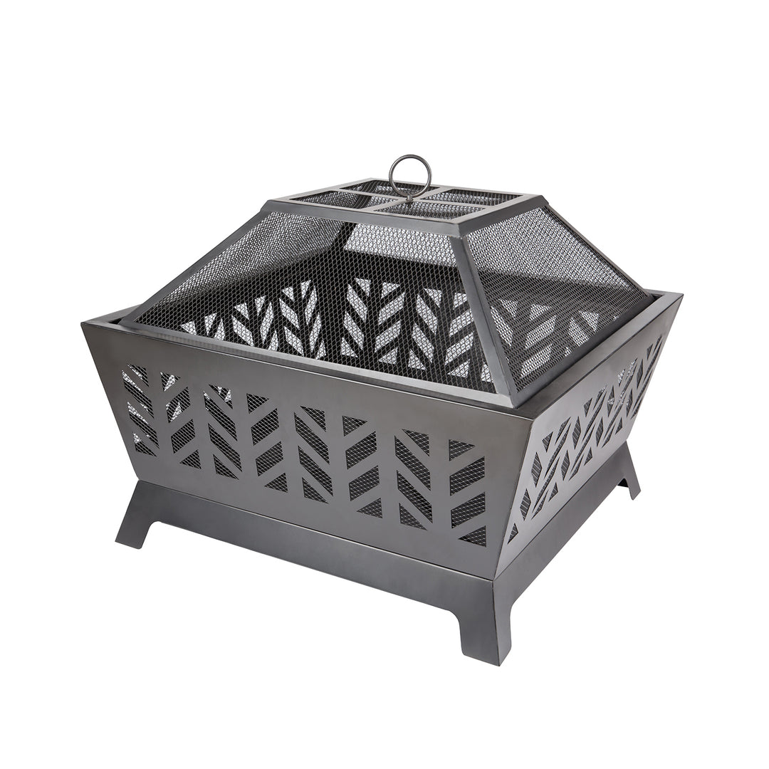 25.98'' Square IRON FIRE PIT OUTDOOR