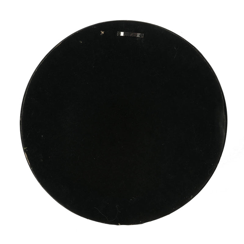 23.5" Circle Wall Mirror with Wooden Black Frame, Antique Classic Accent Mirror, for Living Room, Foyer, Bathroom, Office