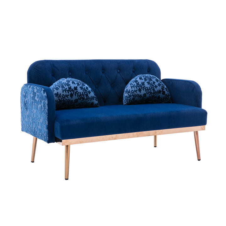 COOLMORE  Velvet  Sofa , Accent sofa .loveseat sofa with metal feet