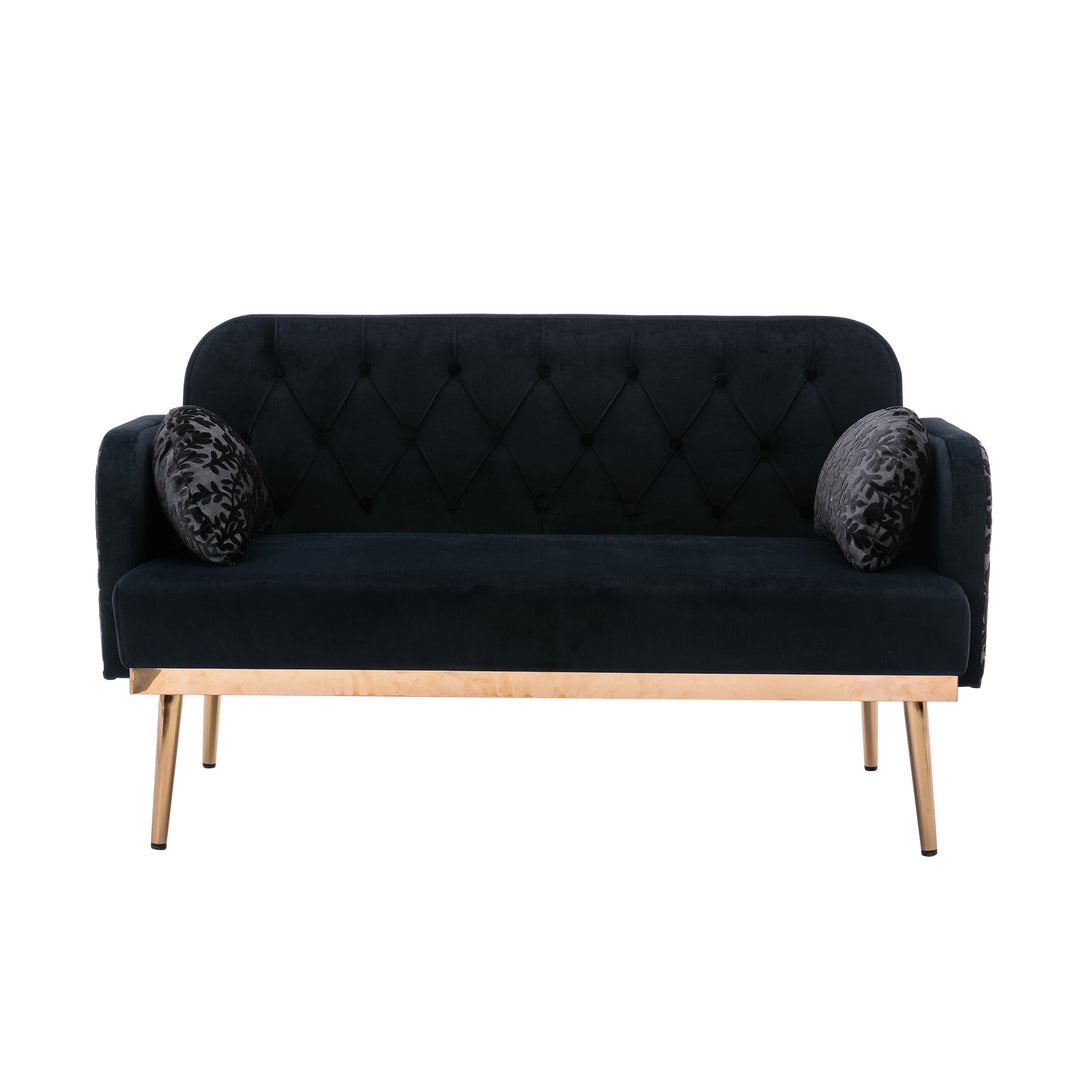 COOLMORE  Velvet  Sofa , Accent sofa .loveseat sofa with metal feet