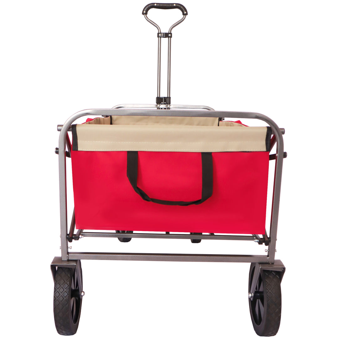 Outdoor Garden Multipurpose Micro Collapsible Beach Trolley Cart Camping Folding Wagon