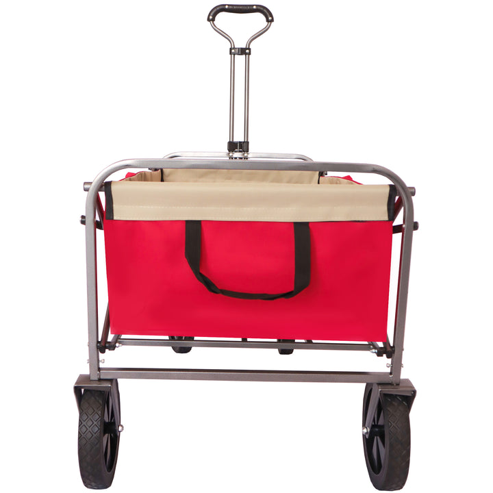 Outdoor Garden Multipurpose Micro Collapsible Beach Trolley Cart Camping Folding Wagon