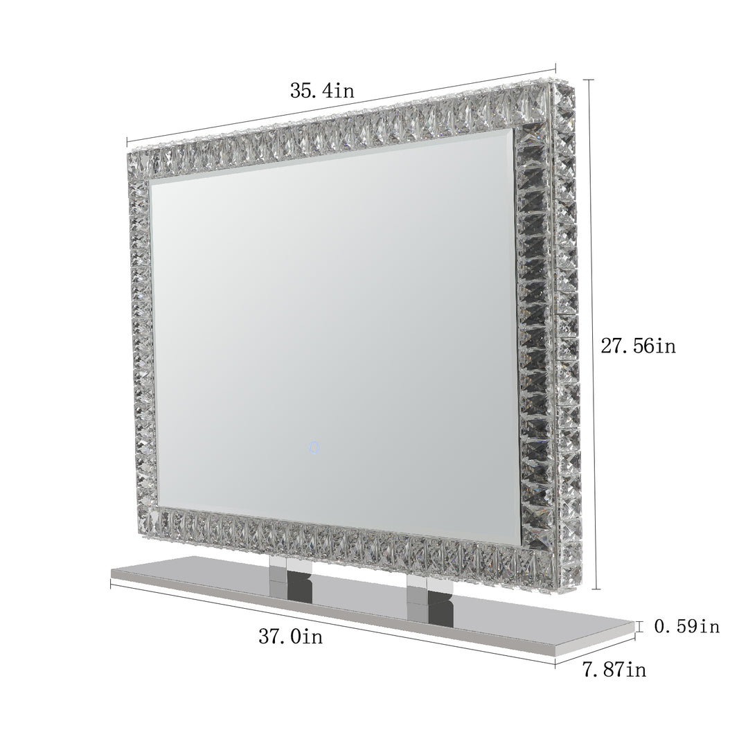 LED Crystal Mirror Light With Dimmable Lights