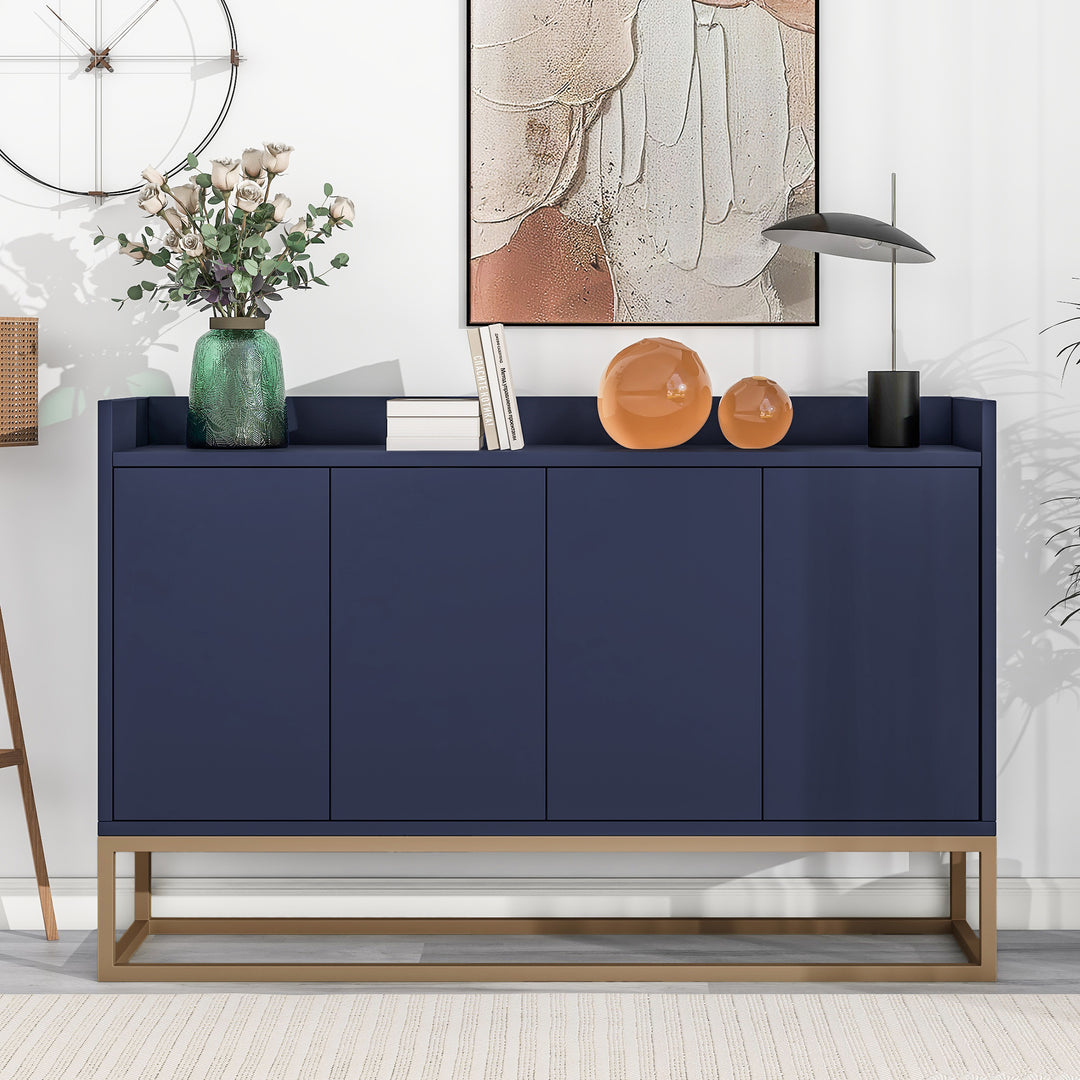 TREXM Modern Sideboard Elegant Buffet Cabinet with Large Storage Space for Dining Room, Entryway (Navy)