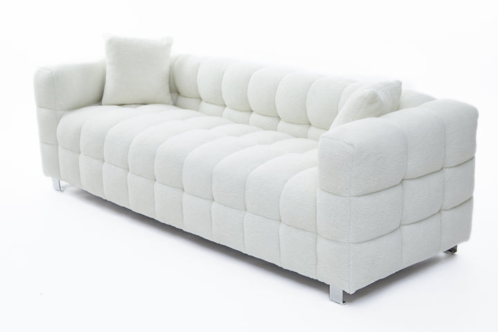 2146 sofa includes two pillows, 81 "beige white, for living room and bedroom