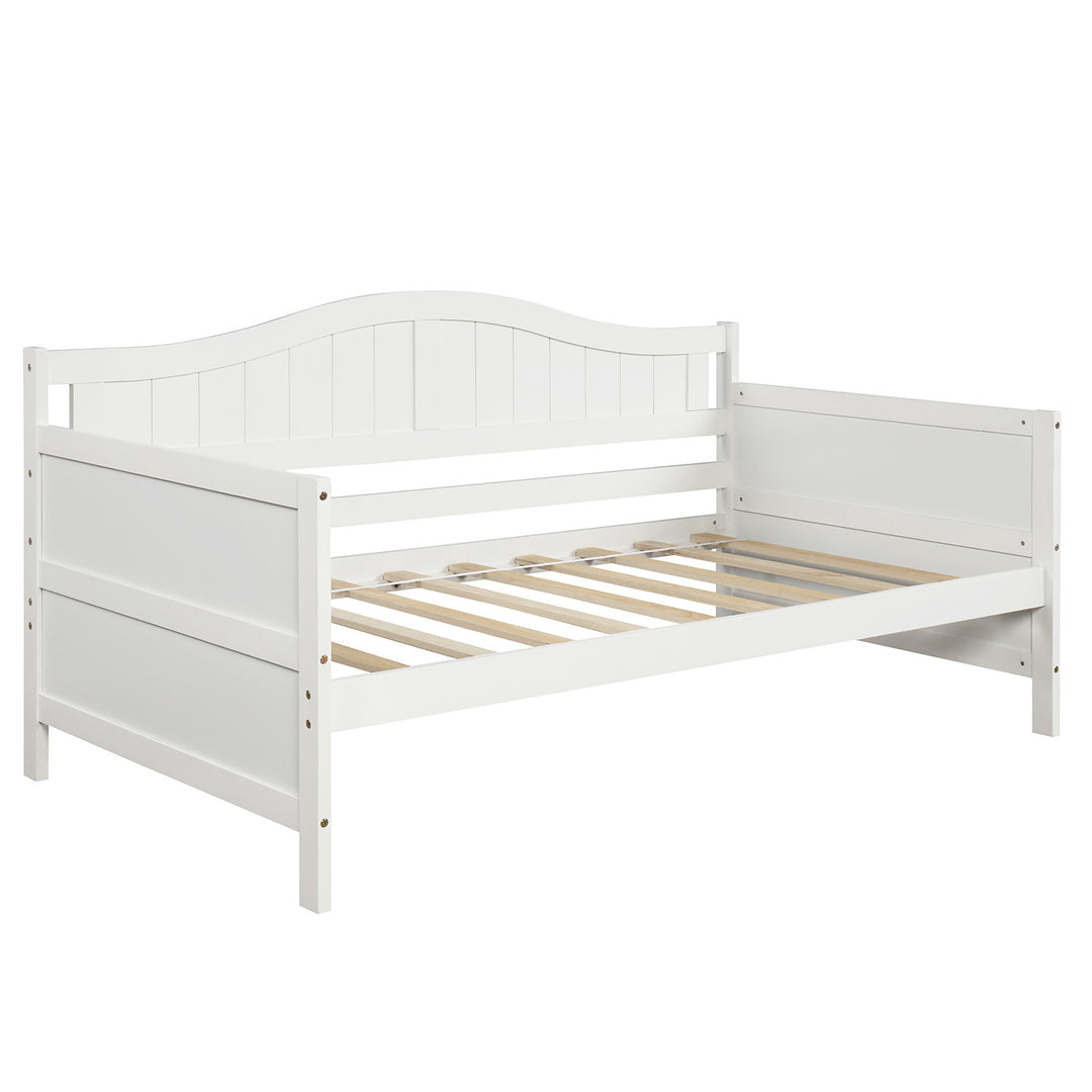 Twin Wooden Daybed with 2 drawers, Sofa Bed for Bedroom Living Room,No Box Spring Needed,White