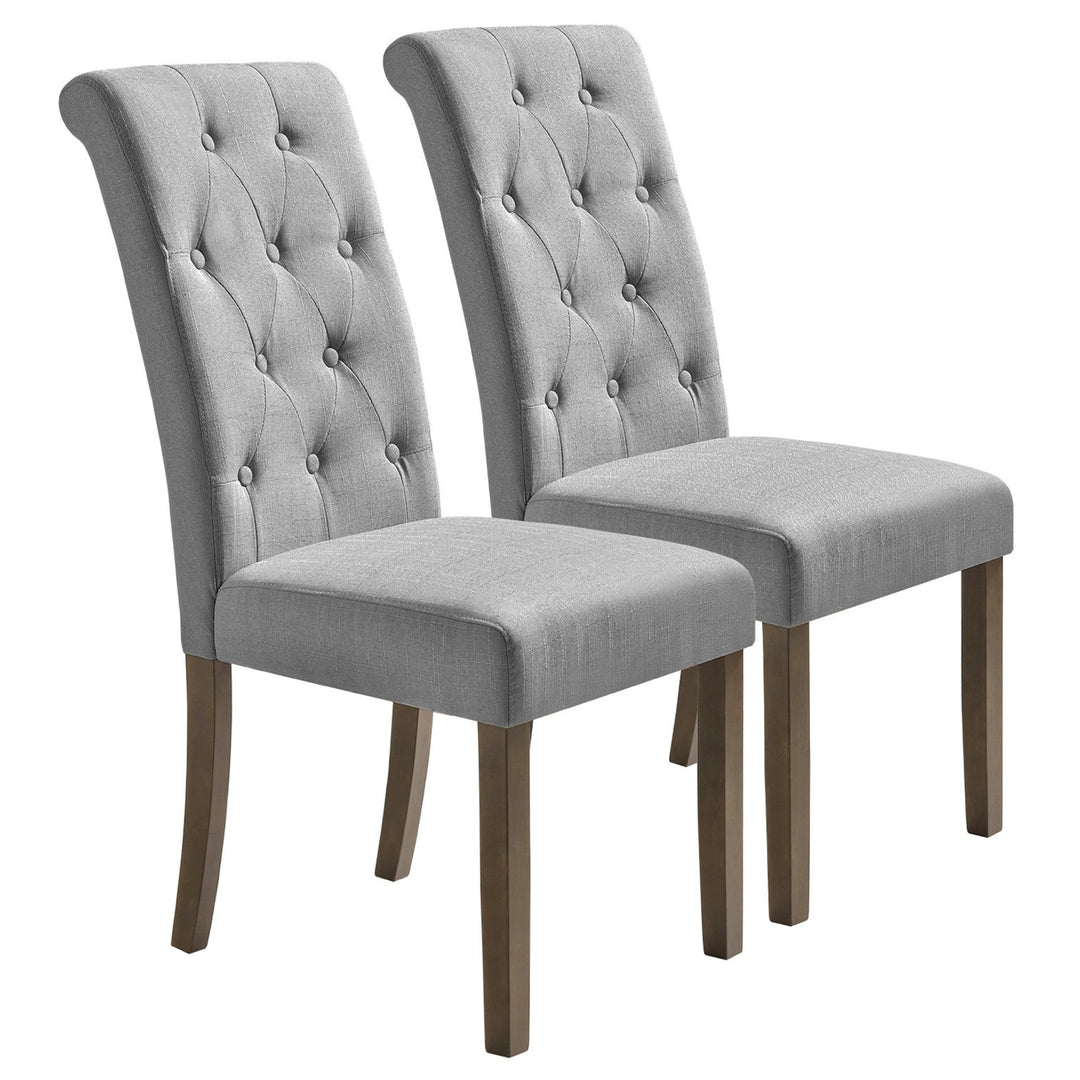 Orisfur. Aristocratic Style Dining Chair Noble and Elegant Solid Wood Tufted Dining Chair Dining Room Set (Set of 2)