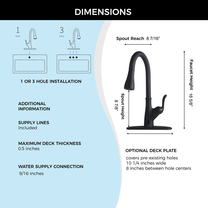 Pull Down Touchless Single Handle Kitchen Faucet