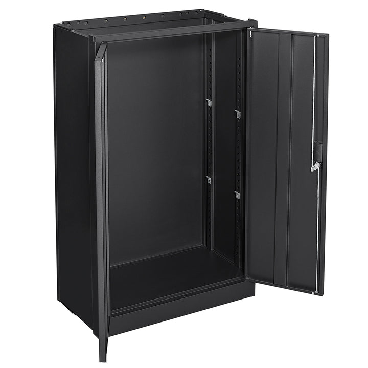 Metal Storage Cabinet with Locking Doors and Adjustable Shelf, Folding Filing Storage Cabinet , Folding Storage Locker Cabinet for Home Office,School,Garage, Black