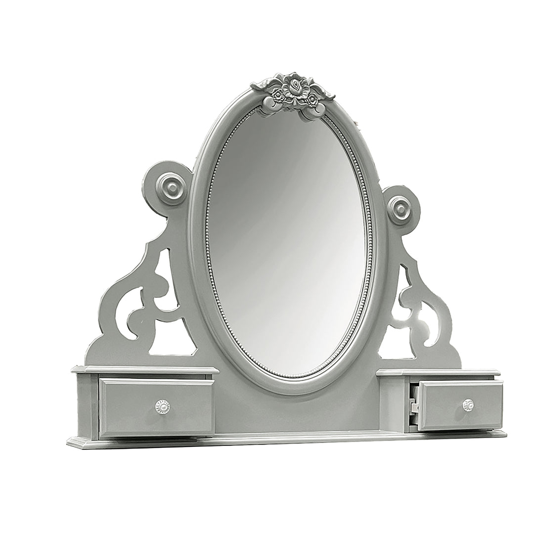 ACME Flora Jewelry Mirror, Gray Finish BD02206