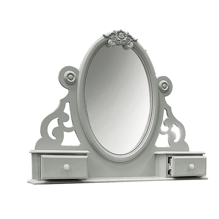 ACME Flora Jewelry Mirror, Gray Finish BD02206