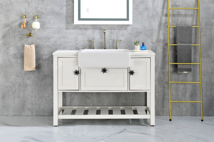 24"L x 19" W with White Sink Vanity Sinks Farmhouse/Apron Front