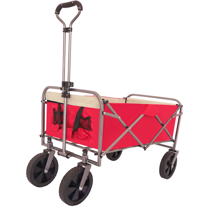 Outdoor Garden Multipurpose Micro Collapsible Beach Trolley Cart Camping Folding Wagon