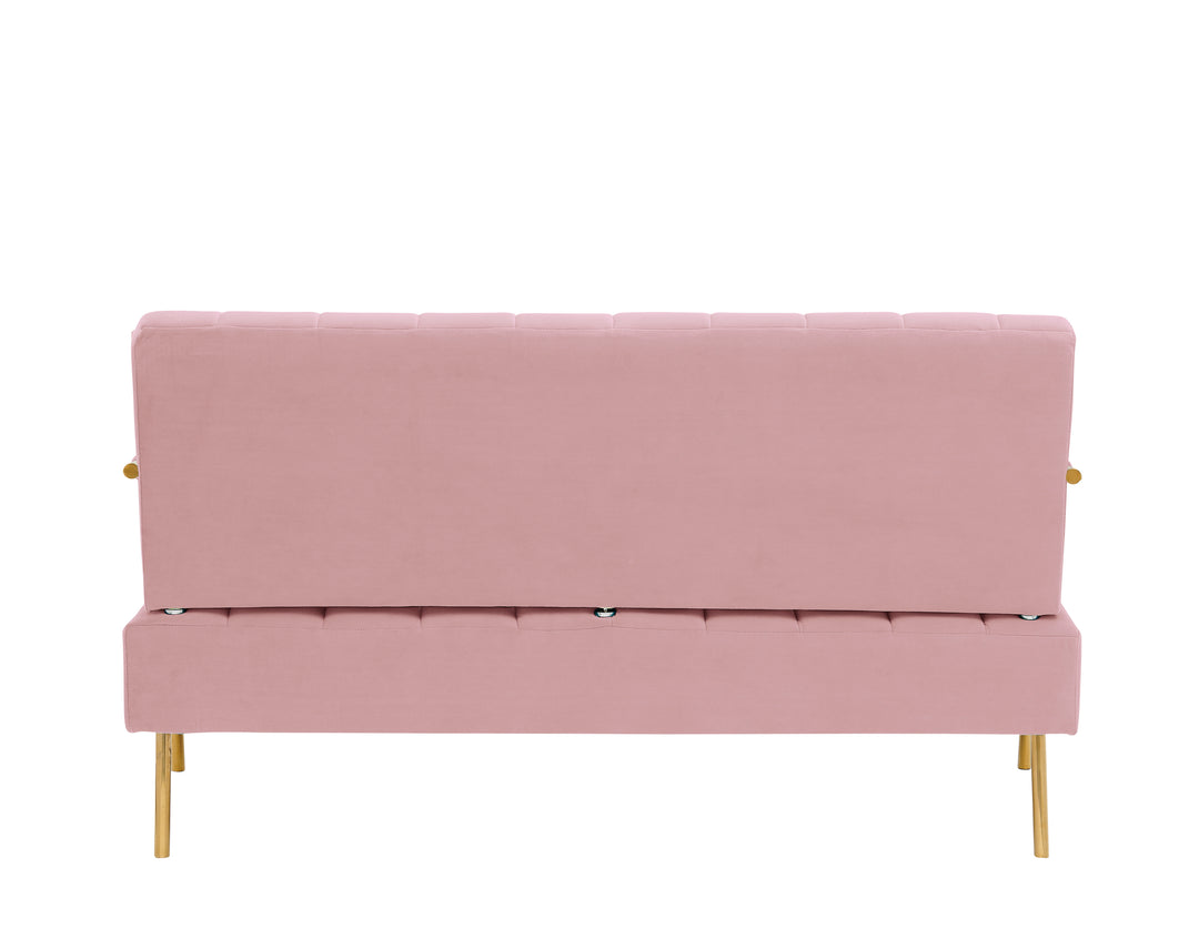 [New Design] Modern and comfortable pink Australian cashmere fabric sofa, comfortable loveseat with two throw pillows