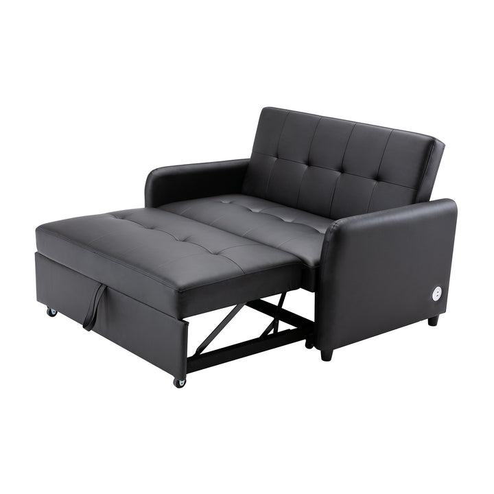 Orisfur. 51" Convertible Sleeper Bed, Adjustable Oversized Armchair  with Dual USB Ports for Small Space