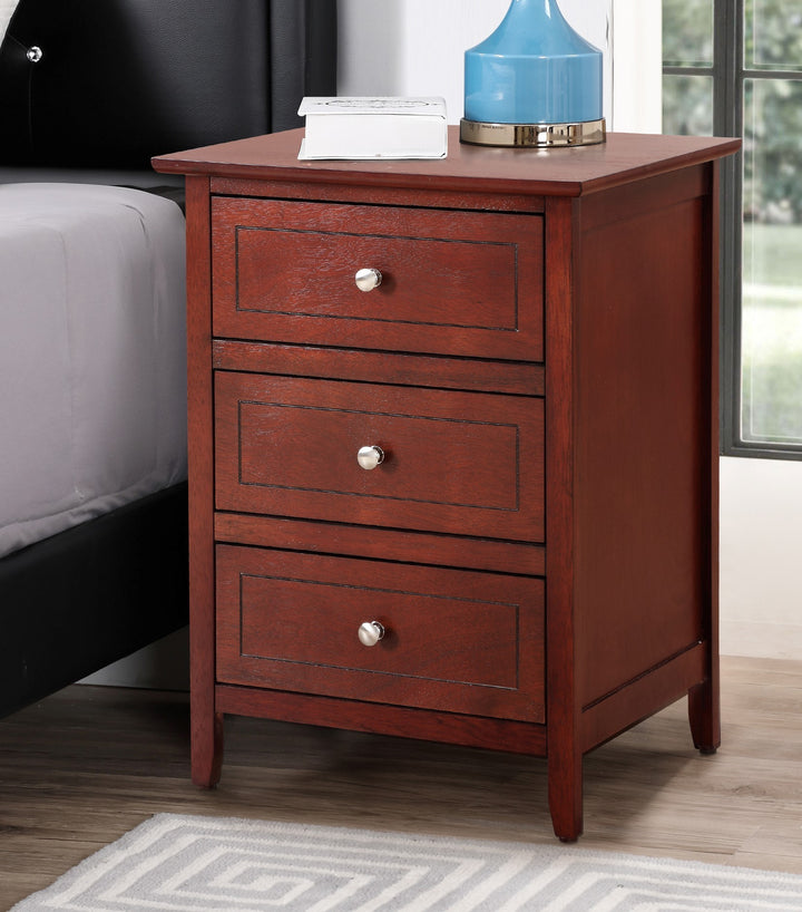 Glory Furniture Daniel G1310-N-00 3 Drawer Nightstand , Cherry