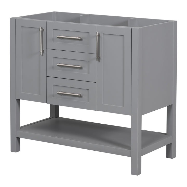 [Cabinet Only] 36-Inch Grey Bathroom Vanity