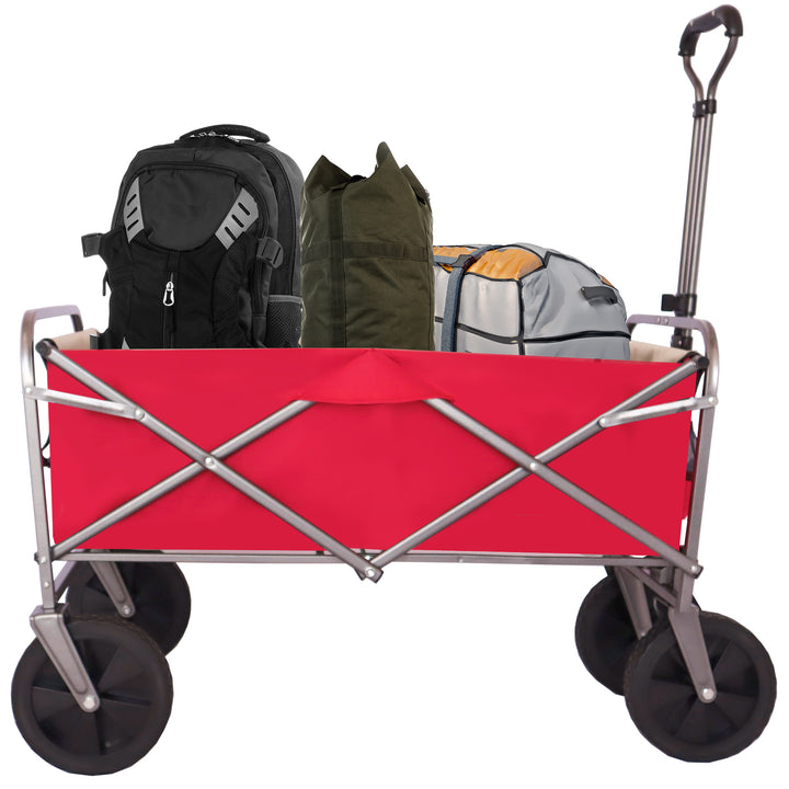 Outdoor Garden Multipurpose Micro Collapsible Beach Trolley Cart Camping Folding Wagon