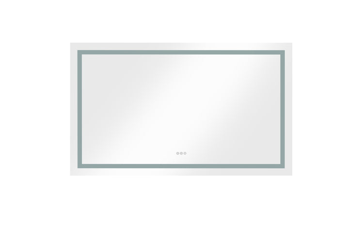 60 in. W x 36 in. H Frameless LED Single Bathroom Vanity Mirror in Polished Crystal  Bathroom Vanity LED Mirror with 3 Color Lights Mirror for Bathroom Wall 60 Inch Smart Lighted Vanity Mirrors Dimm