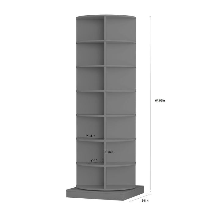 360 gray rotating shoe cabinet with 7 layers can accommodate up to 28 Paris shoes