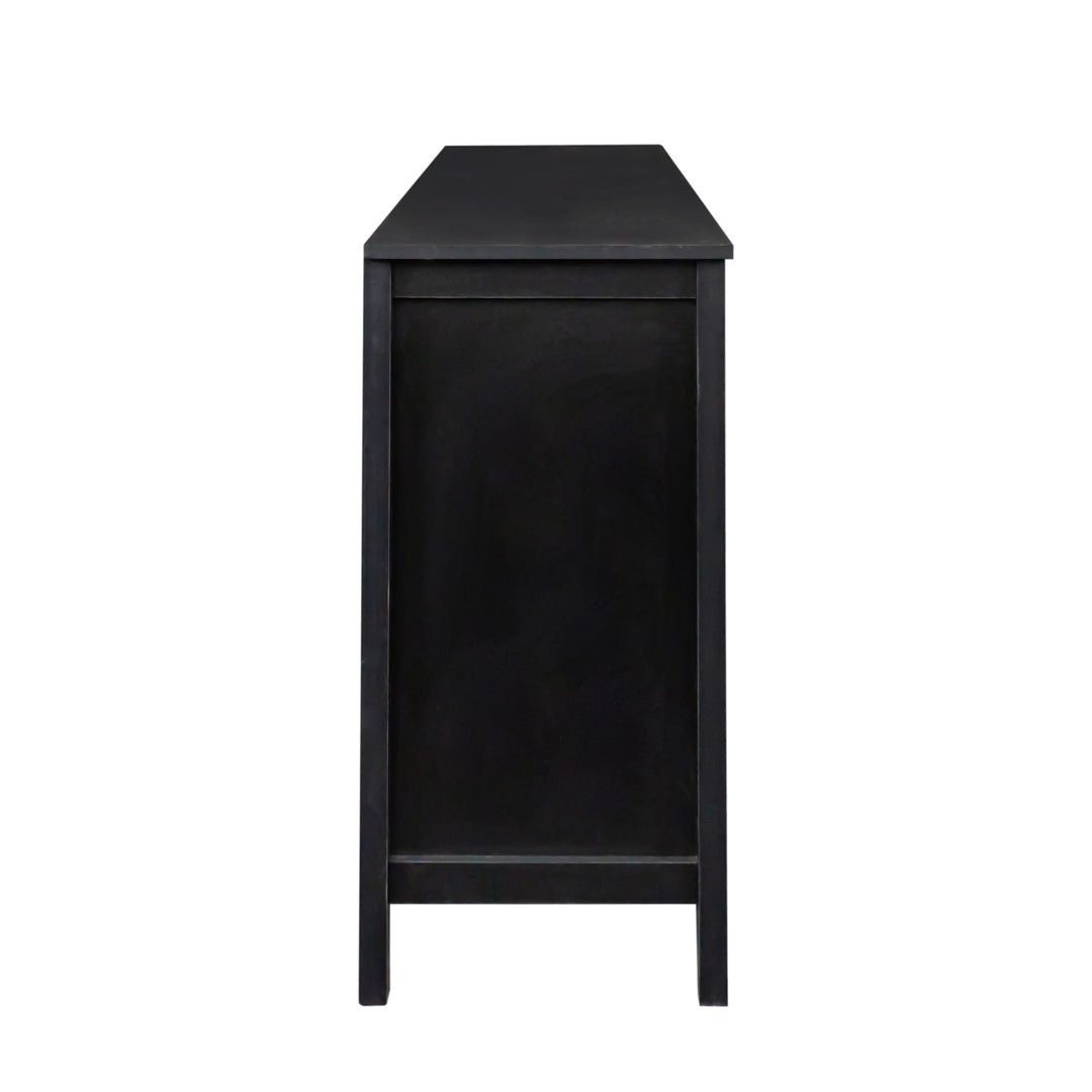 Cabinet with 4 Doors and 4 open shelgves,Freestanding Sideboard Storage Cabinet Entryway Floor Cabinet for Living Room Office Bedroom