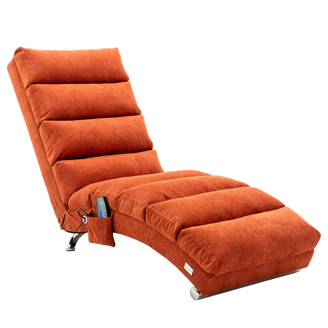 COOLMORE Linen Chaise Lounge Indoor Chair, Modern Long Lounger for Office or Living Room