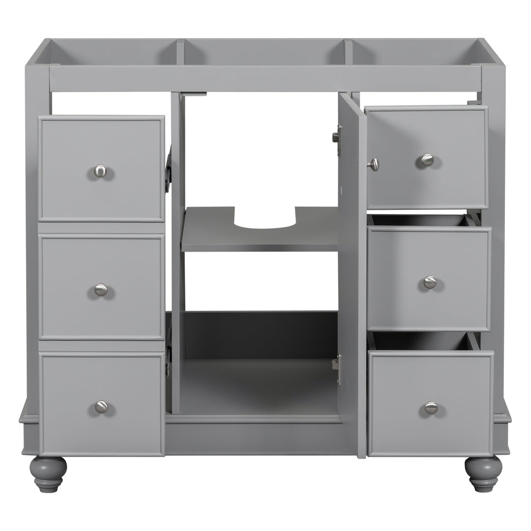 [Cabinet Only] 36" Gray Bathroom vanity