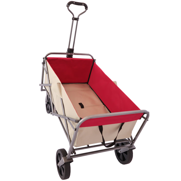 Outdoor Garden Multipurpose Micro Collapsible Beach Trolley Cart Camping Folding Wagon