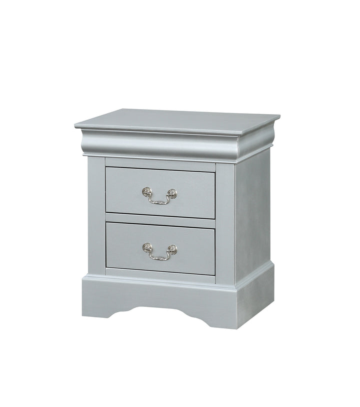 ACME Louis Philippe III Nightstand in Platinum 26703