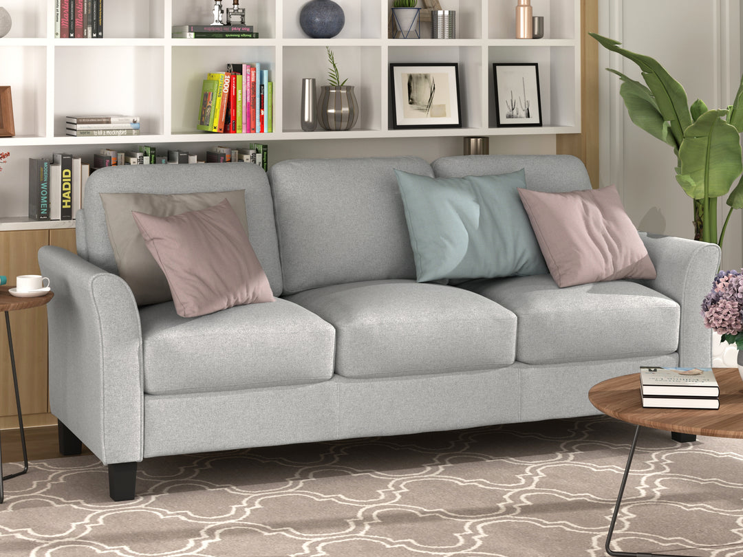 Living Room Sets Furniture Armrest Sofa Single Chair Sofa Loveseat Chair 3-Seat Sofa (ChairLoveseat Chair&3-Seat Sofa, Light Gray)