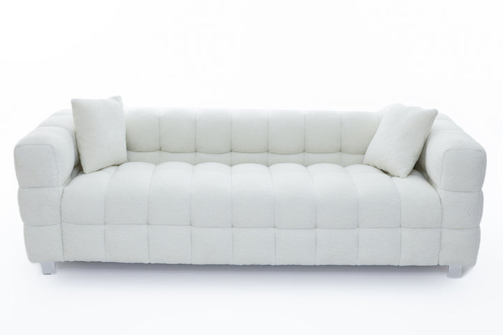 2146 sofa includes two pillows, 81 "beige white, for living room and bedroom