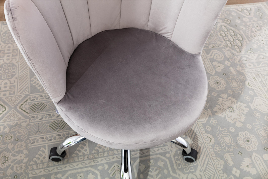 COOLMORE   Swivel Shell Chair for Living Room/Bed Room, Modern Leisure office Chair  Gray