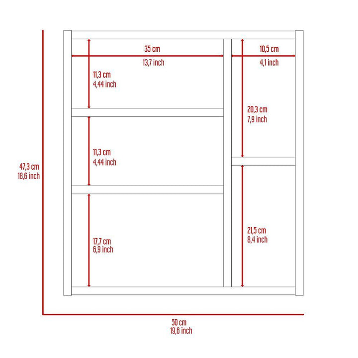 Myrick 2-Shelf Medicine Cabinet with Mirror White