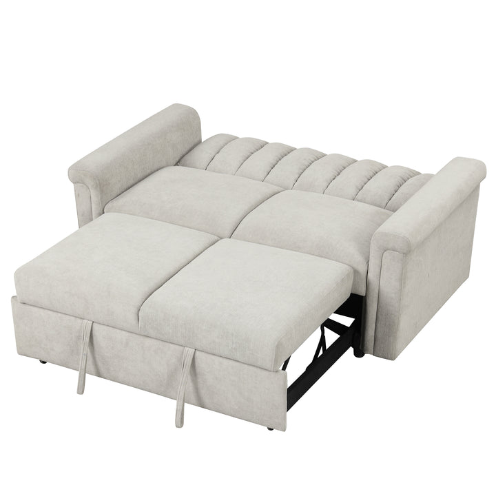 U_STYLE Convertible Soft Cushion Sofa Pull Bed ,for Two People to Sit On