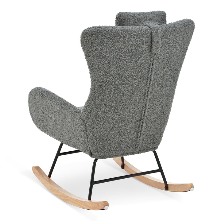 Rocking Chair - with rubber leg and cashmere fabric, suitable for living room and bedroom