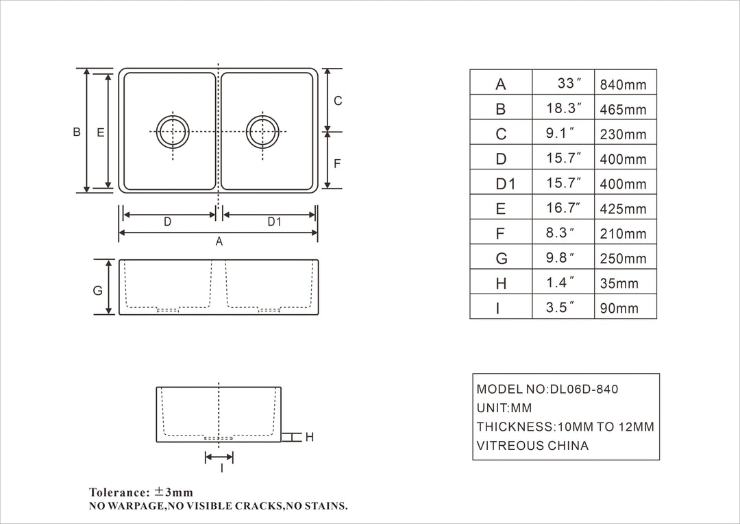 Inch  White Farmhouse Sink Deep Apron Sink Undermount Farmhouse Kitchen Sink Single Farm Sink