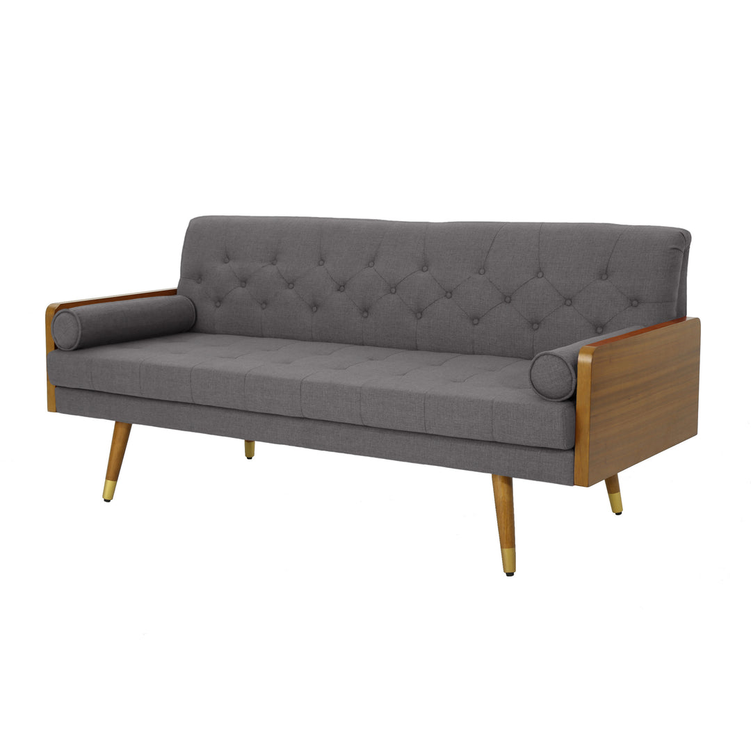 Aidan Mid Century Modern Tufted Fabric Sofa