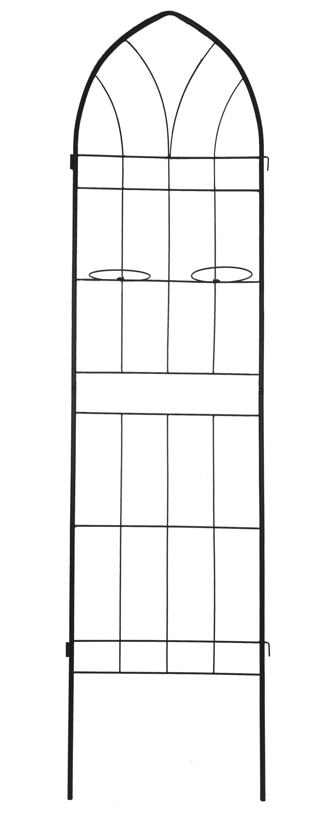 4 Pack Metal Garden Trellis 78.7" x 19.7" Rustproof Trellis for Climbing Plants Outdoor Flower Support Black