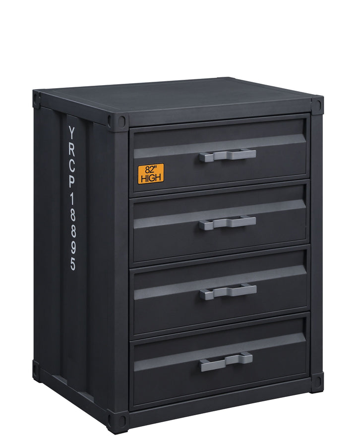 ACME Cargo 4-Drawer Chest, Gunmetal Finish 37956