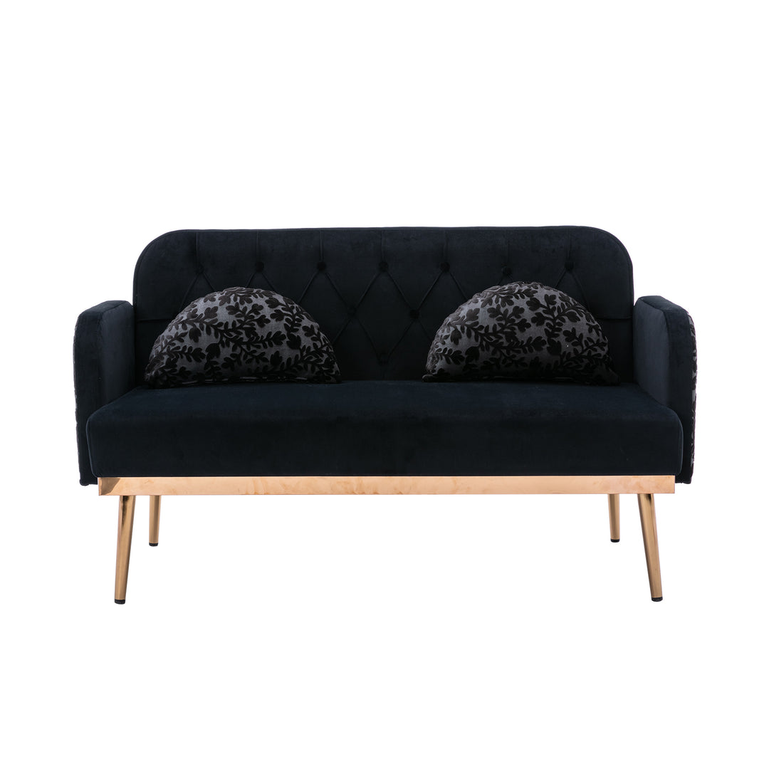 COOLMORE  Velvet  Sofa , Accent sofa .loveseat sofa with metal feet