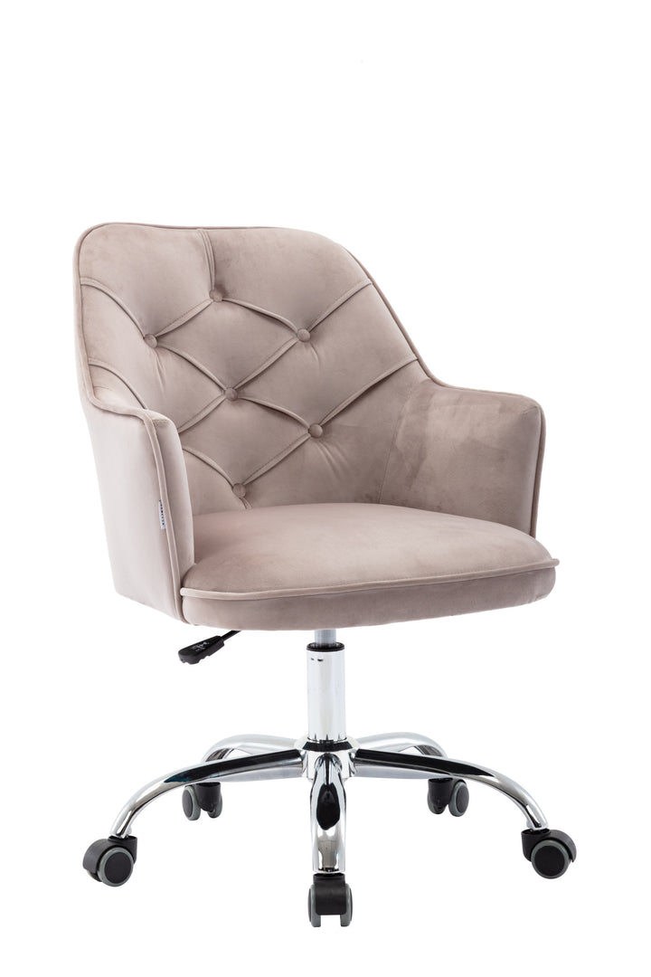 COOLMORE Velvet Swivel Shell Chair for Living Room, Modern Leisure Arm Chair ,Office chair  Grey